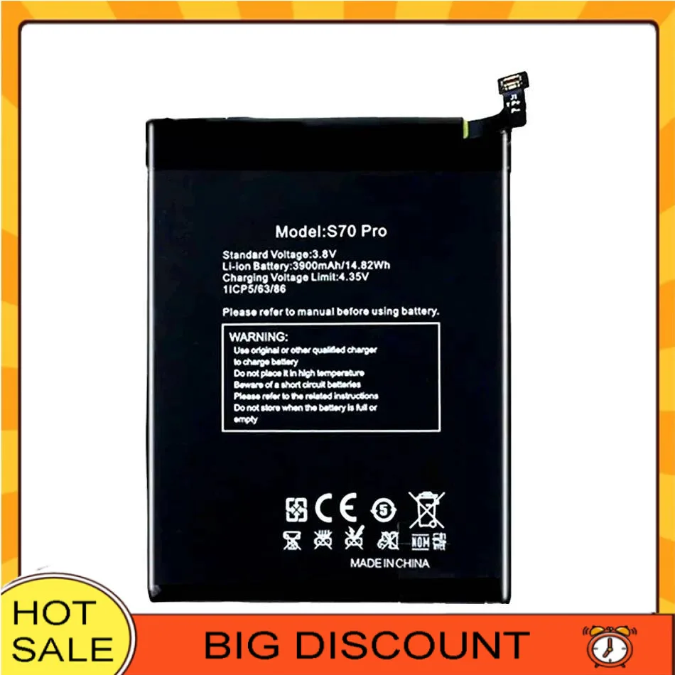 

Mobile Phone Battery 3900Mah For Oukitel C17 Pro S70 Long Lasting