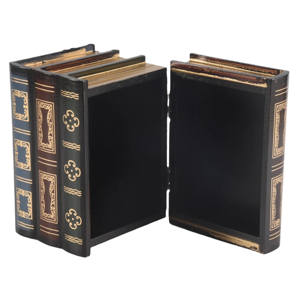 European Retro Storage Box Book Shape Storage Box Wooden Jewelry Box