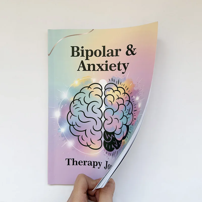 

Новый план-журнал для лечения эмоциональных и тревожных расстройств на английском языке с градиентной цветовой гаммой