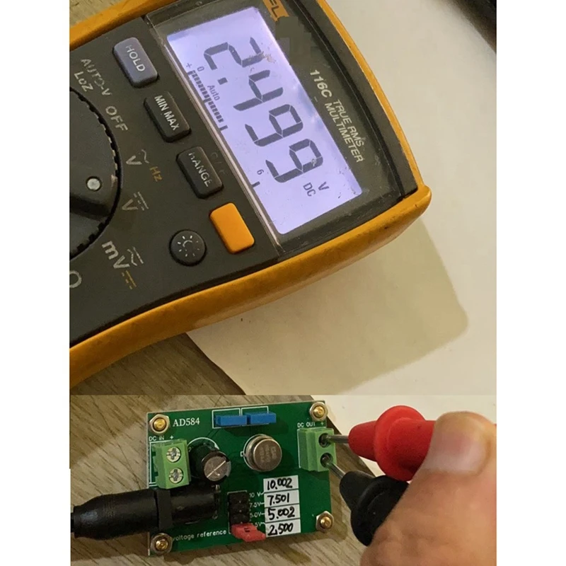 AD584JH Tension Référence Tech Board Programmable 4 Canal Radiateur ADC Remplacer Le Travail Sur 2.5V/7.5V/5V/10V DC12V-24V Durable