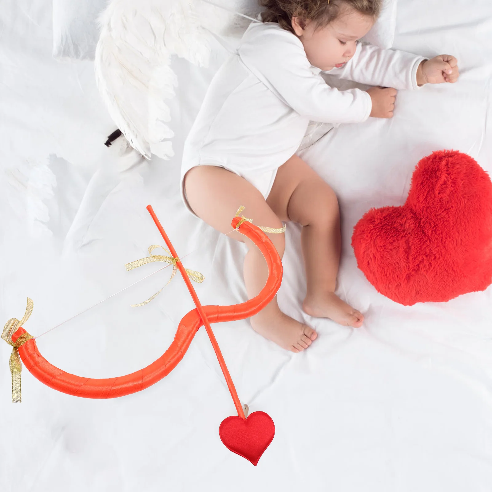 Valentine Cupid Costume Accessory Bow Arrow Set for Wedding Party Stage Performance Cosplay Photography Prop