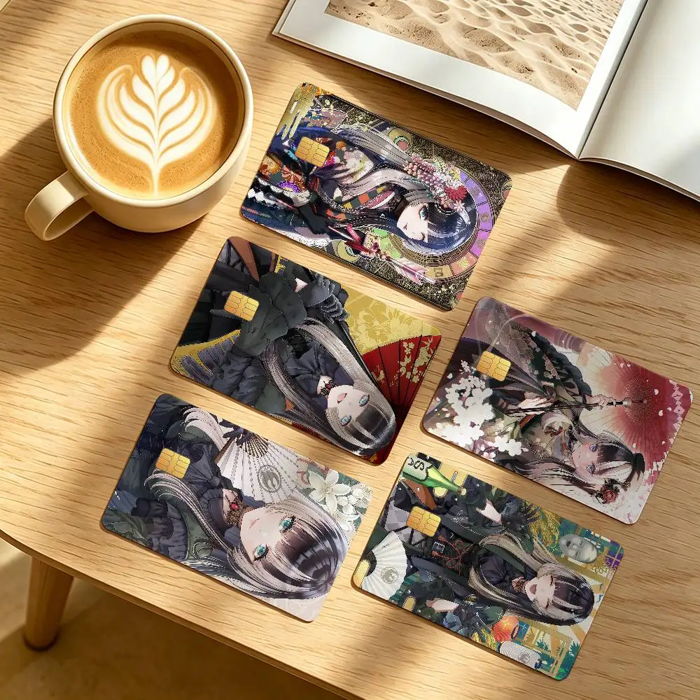 Virtual Idols J-Juufuutei Raden Credit Card Public Transportation Cards Protective Sticker Waterproof Card Face Decoration 4PCS