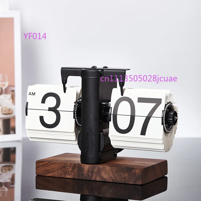 

Miaoke New Solid Wood Retro Mechanical Flip Household Desktop Wood Decoration Page Turning Personalized Pendulum