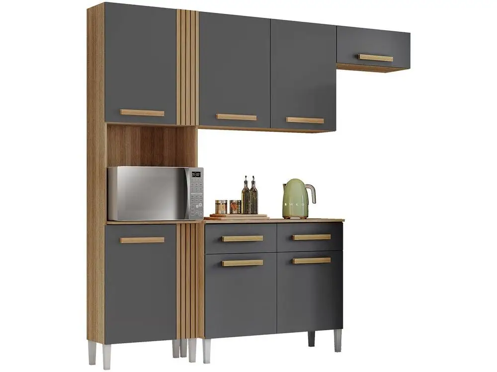 خزانة مطبخ مدمجة مع عداد ، Juma ، درجان ، 7 أبواب #3