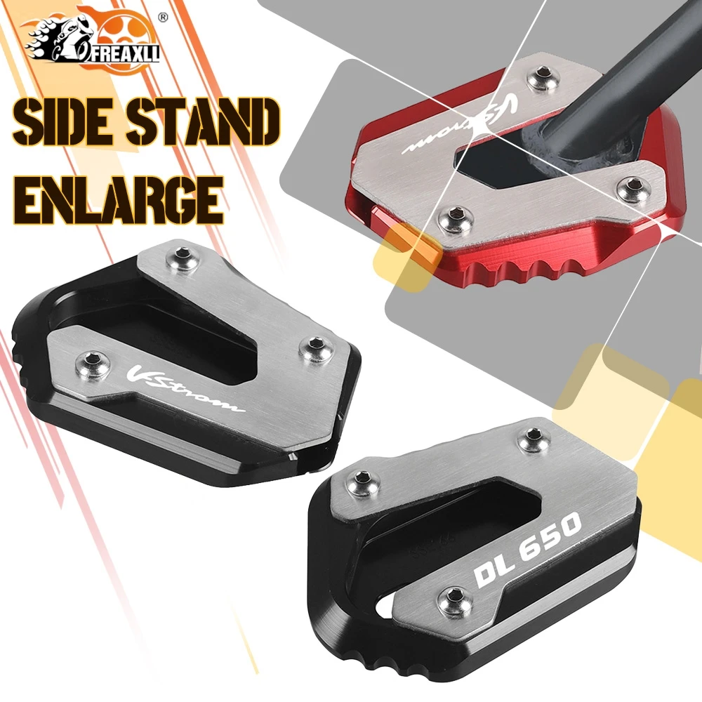 

Motorcycle For SUZUKI V-STROM 650 Vstrom 650XT DL650 DL 650 Kickstand Foot Side Stand Extension Pad Support Plate Enlarge