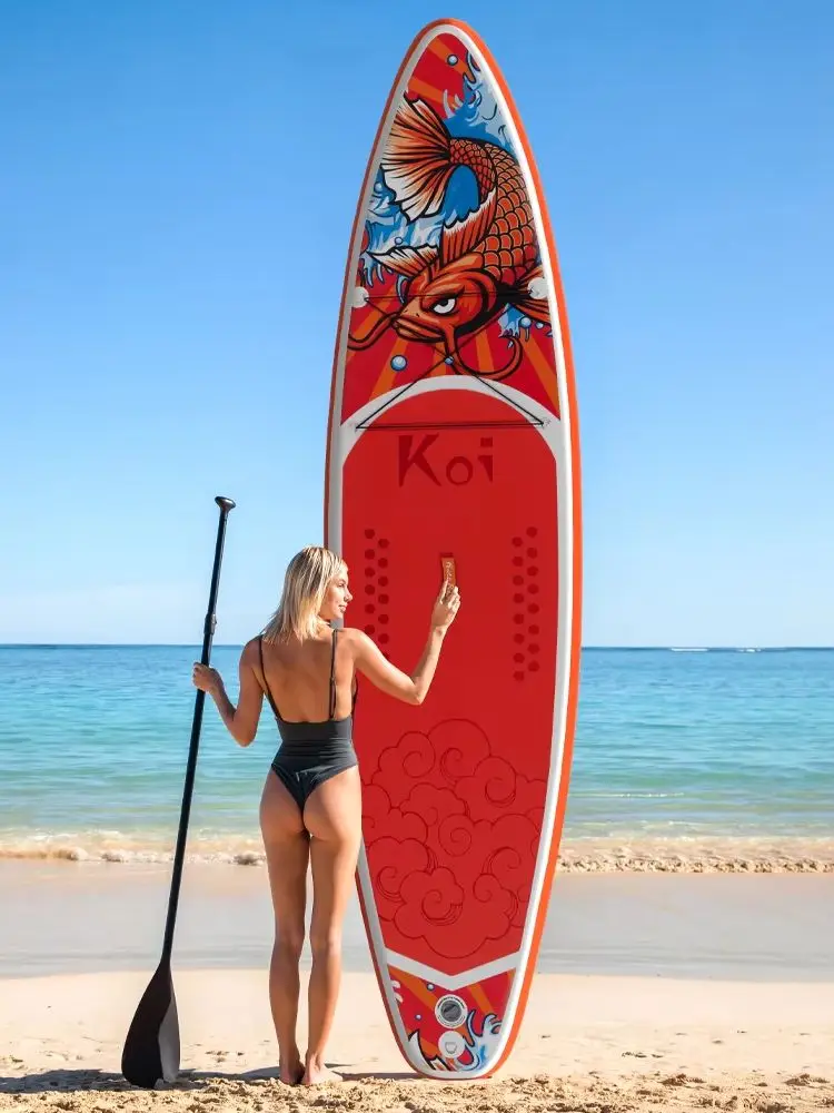 FunWater aufblasbares Stand-Up-Paddle-Board, Paddling-Board, Surfbrett, Surf-Sup-Board, 320–385 cm, rutschfestes Wassersport-Paddle-Board