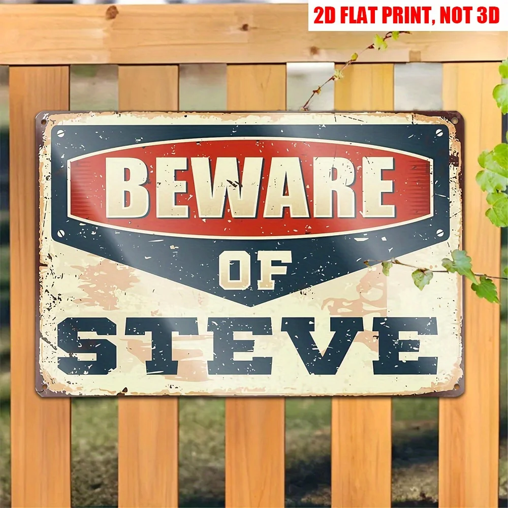 2D Flat, 2D Flat Humorous Warning Metal Sign, 8 * 12 Inch 