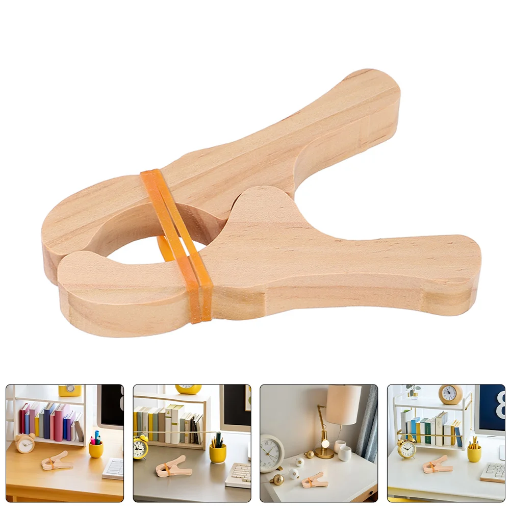 

5Pcs Wooden Fort Clips Kids Natural Material Blanket Clamps Montessori Construction Kit Educational Playhouse Accessories