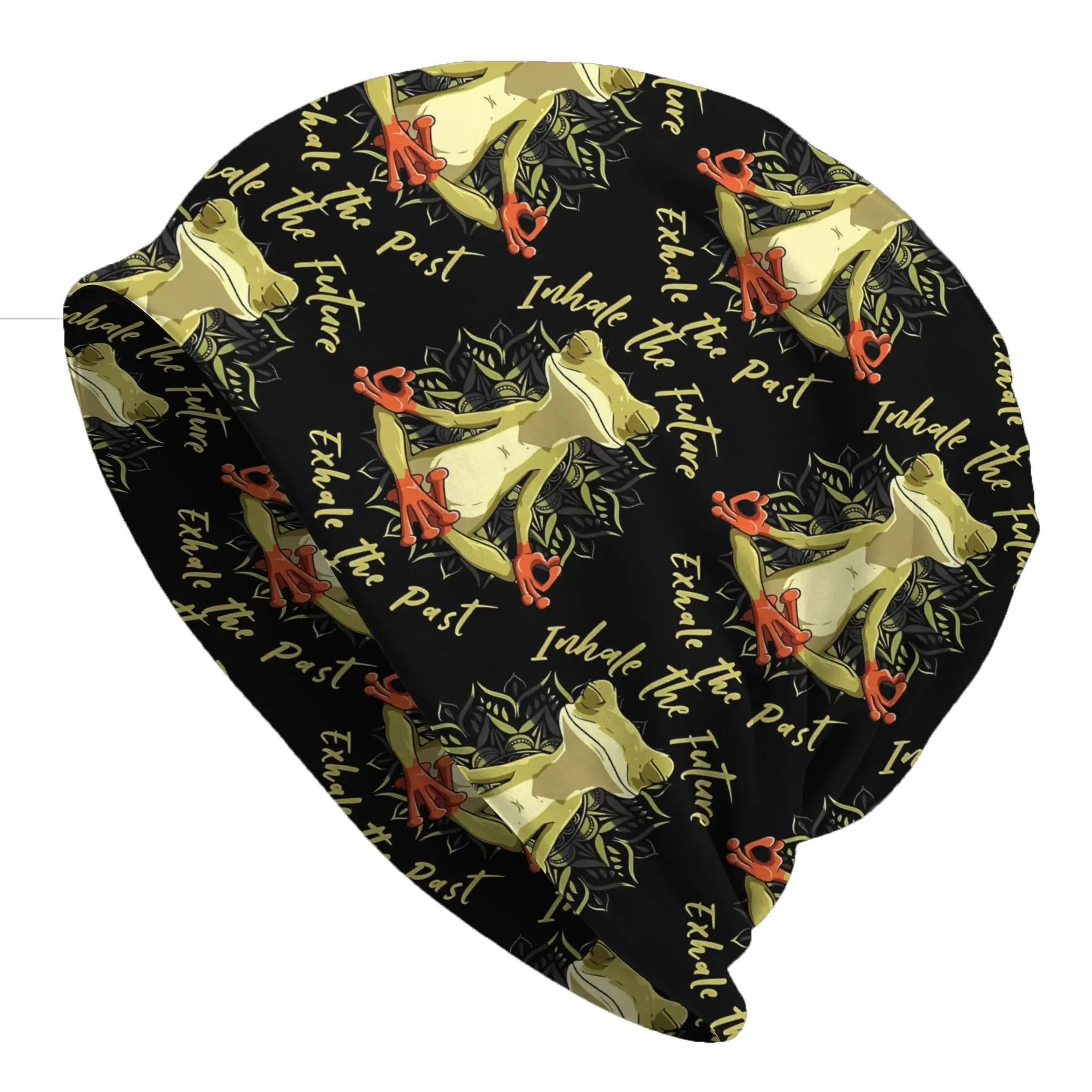 Bonnet Hats Funny Frog Men Women's Thin Hat Yoga Mandala Inhale The Future Retro Cap Street Skullies Beanies Caps