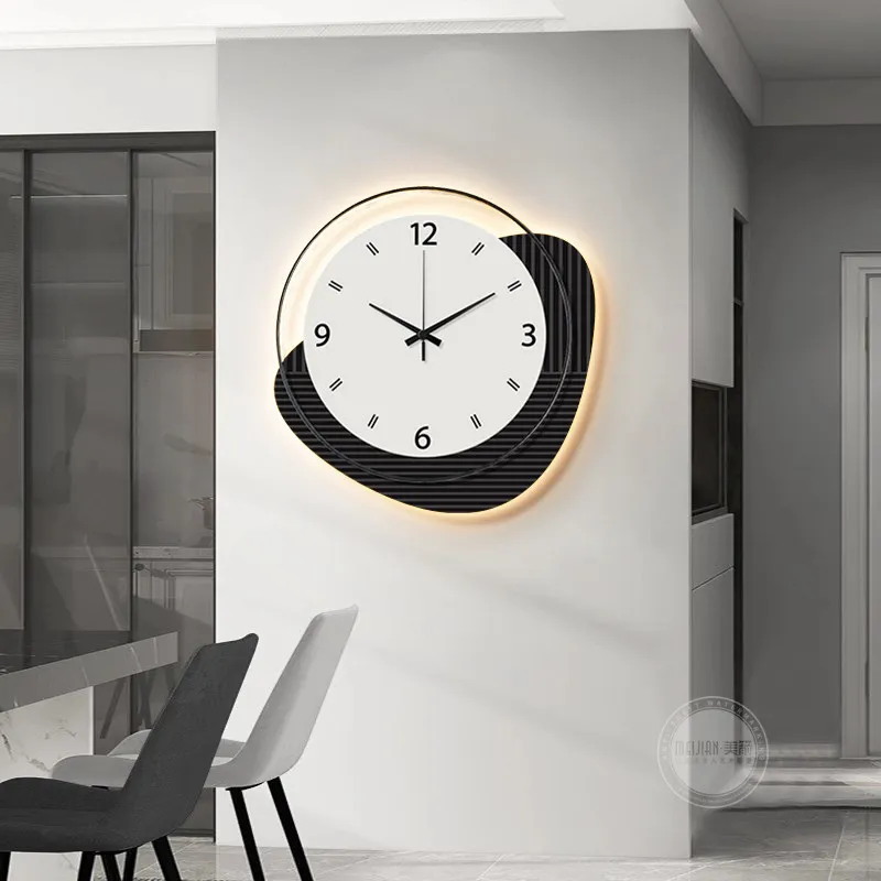 Wall Clock Living Room Luxury-inspired High-end Creative Dining Room Modern Minimalist Reloj Pared Grande Minimalist Bedroom