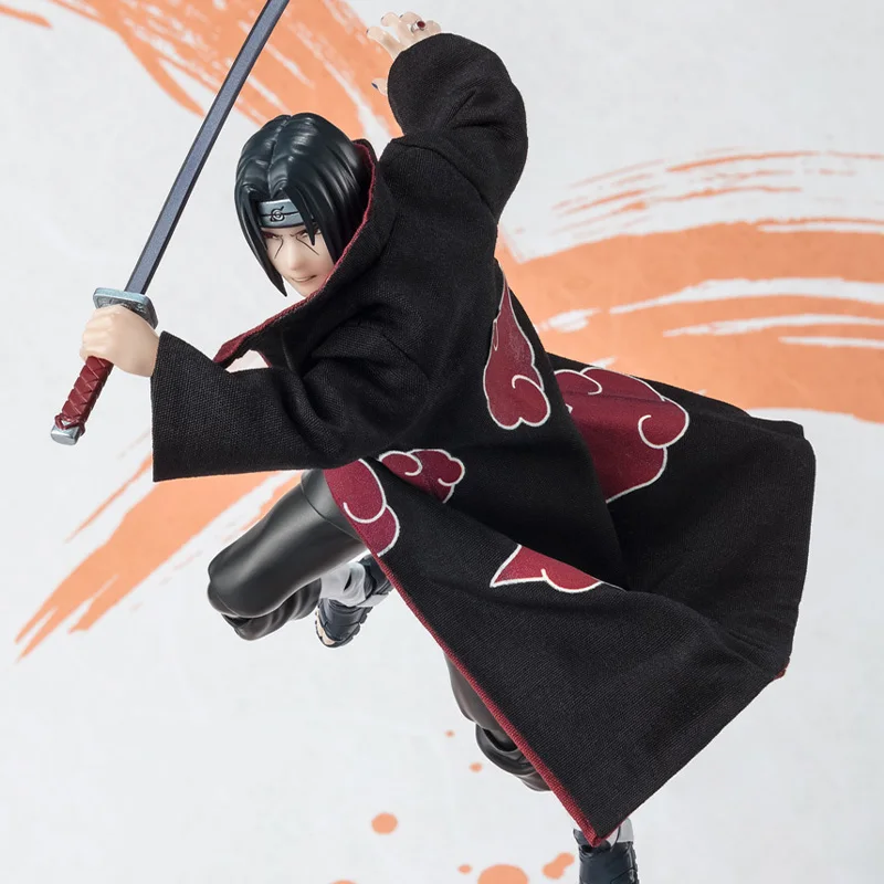 متوفر في المخزون بانداي SHF ناروتو ITACHI UCHIHA Narutop99 أطقم منمذجة أنيمي عمل مقاتلة الانتهاء نموذج الصندوق الأصلي لعبة هدية للطفل