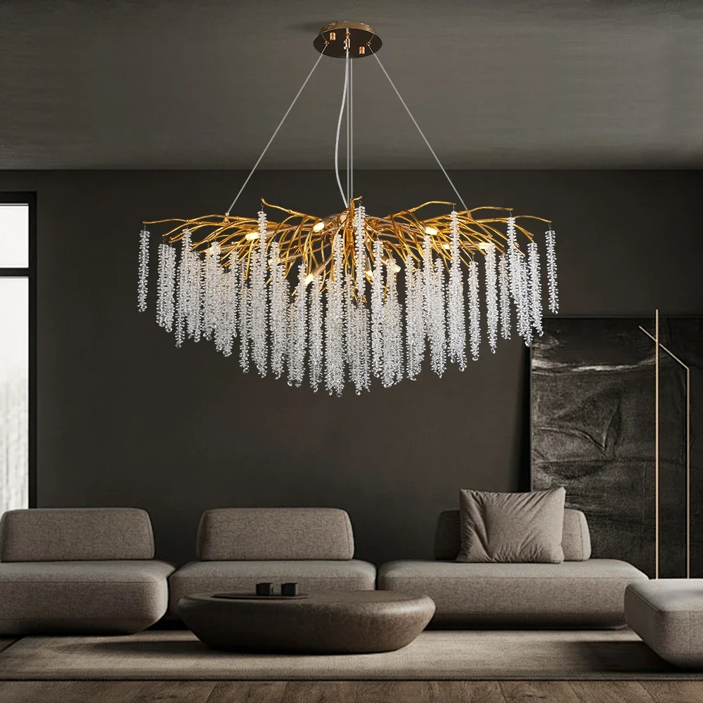 Artpad Pendant chandelier Loft lamps Ceiling Hall Crystal Glass LED Chandeliers for living room home decor luxury