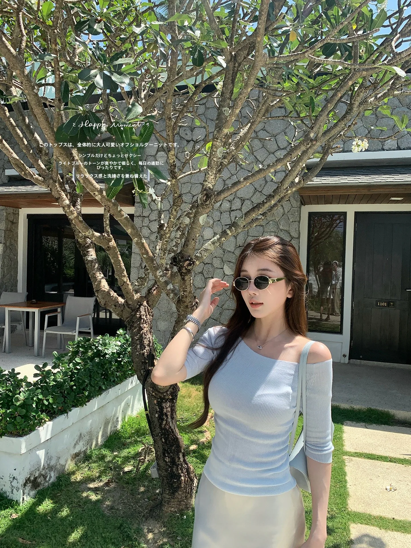 

Yuyuel Women's Knitted Sweater Spring New Style Half Sleeve Overhead Slim Fit Casual round Neck Korean Style Commute Fashion