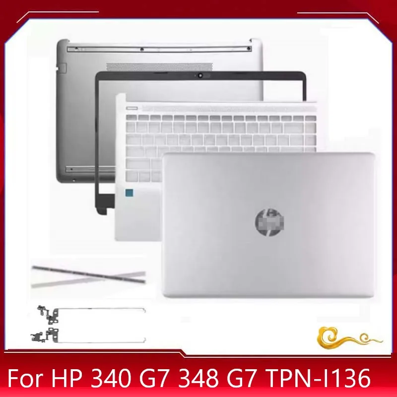 Novo/org para hp 340 g7 348 g7 TPN-I136 lcd capa traseira/moldura/dobradiça/capa superior/caixa inferior L56978-001 L81409-001, prata