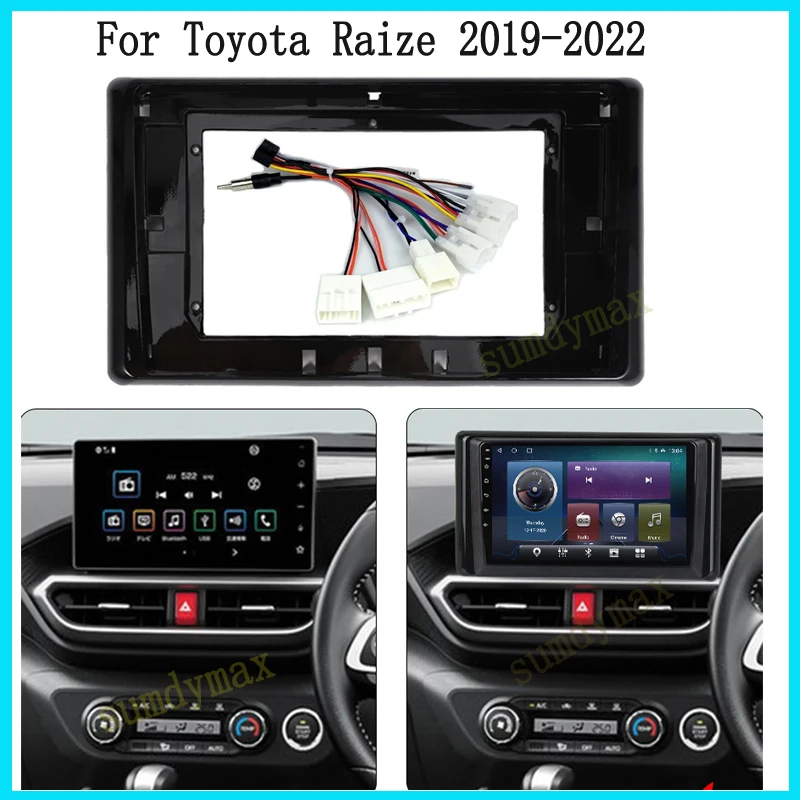 

10.1inch Car audio Stereo frame For Toyota RAIZE 2020-2022 Android Radio Dashboard Kit Face Plate Fascia Frame cable wire