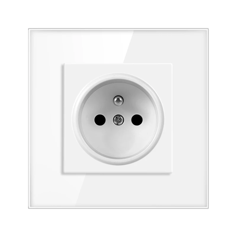 JHJCH-Painel de vidro temperado Stair Switch, Rocker Light Switch, On e Off Switch, Toggle Wall Switch, 1 Gang, 2 Way