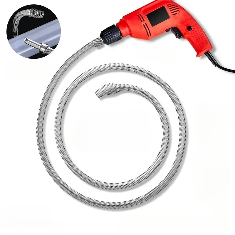 

Powerful and Flexible Drain Cleaning Tool: 5 Meter Pipe Unclog Spring for Sewer Sink and Basin