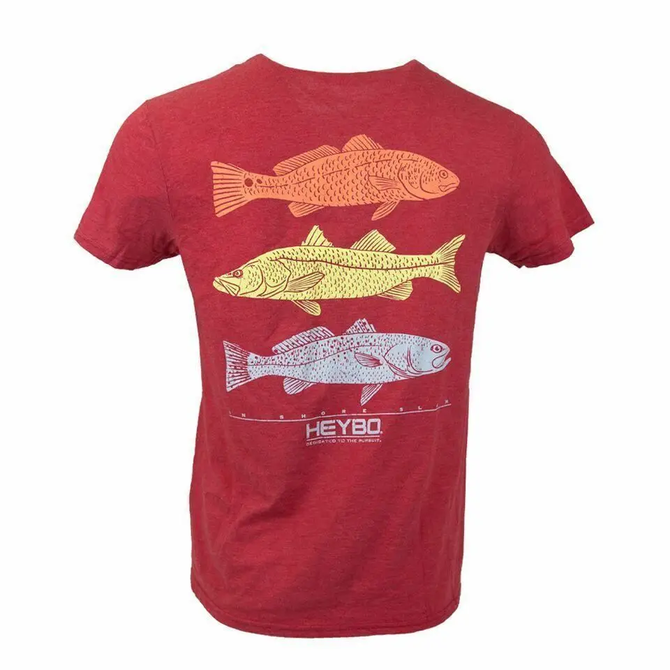 Heybo Esterni Costiera Pesce Timbro T Shirt Manica Corta