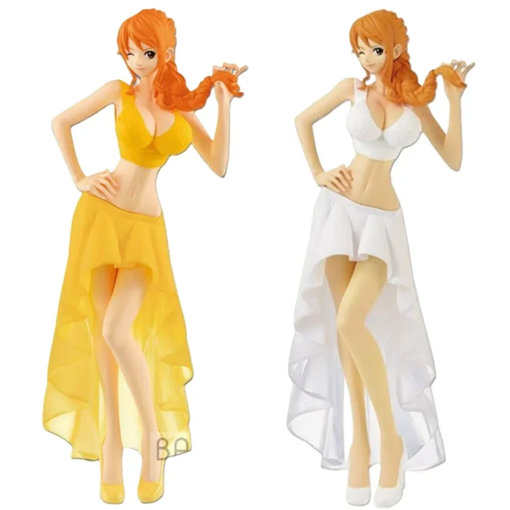 Original Anime One Piece Nami Banpresto LADY EDGE WEDDING Collection Figur Special Color Yellow White Ver From Figure Model Gift