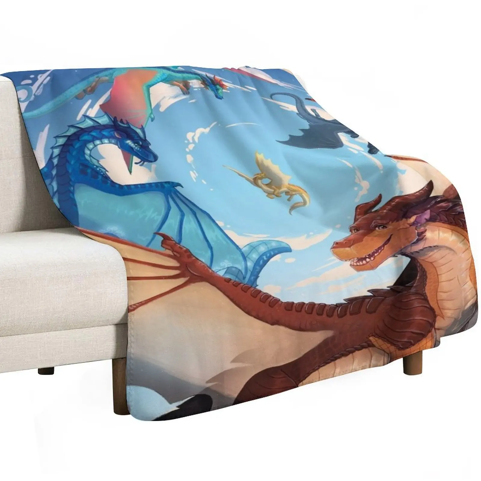 Wings of Fire - Clay and the Dragonets of Destiny Throw Blanket Soft Plaid Hairy Decorative Sofas Quilt Cute Nap Blankets