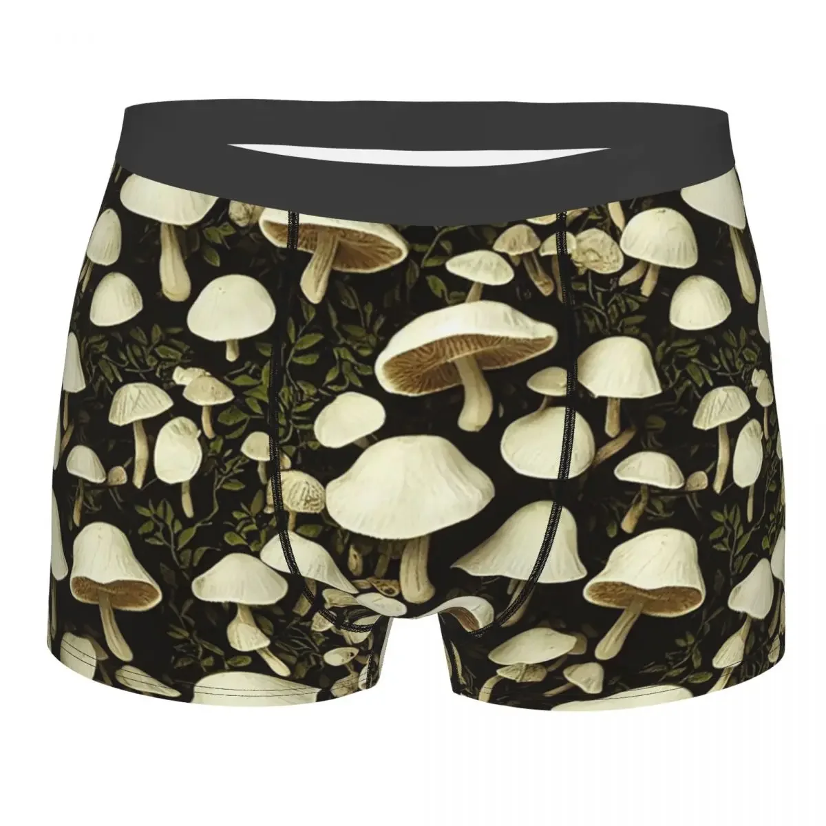 

Male Fashion Mushrooms Pattern Underwear Boxer Briefs Men Breathable Shorts Panties Underpants