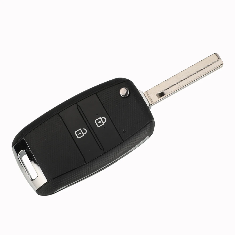 jingyuqin 2 Buttons Folding Remote Car Key Shell Flip For Kia Carens Ceed Rio Sportage Optima Sorento Cerato Soul Forte Seltos