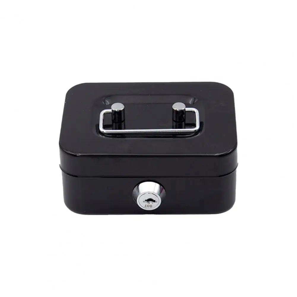 Metal Piggy Bank Portable Lockable Piggy Bank with Key Mini Cash Box Money Bank Security Lock Safe Case Coin Storage Container