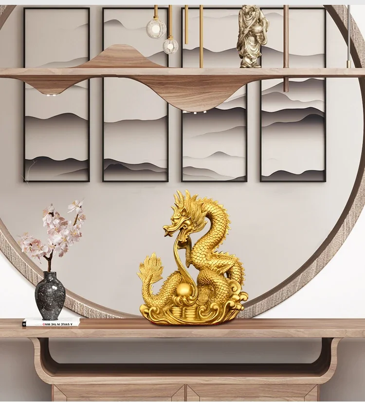 Lucky Dragon Ornaments Auspicious Dragon Play Beads Twelve Zodiac Home Living Decor Gifts