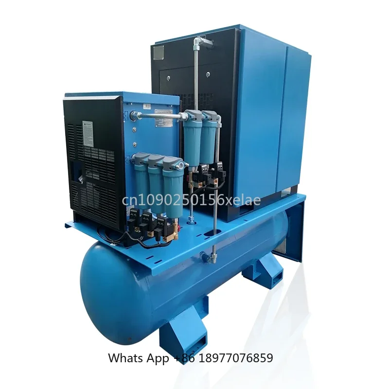 Rocky Air Compressors Industrial 11 KW 15 Hp Rotary Combined Screw Air Compressor With Dryer