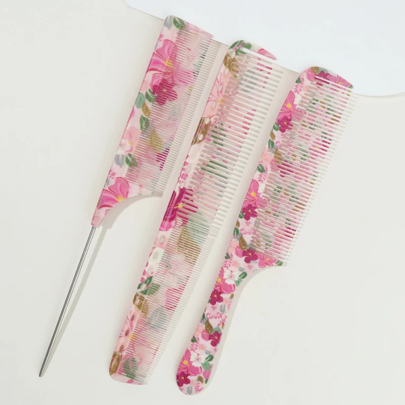 1Pc/3Pcs Hair Combs Set with Flower Pattern