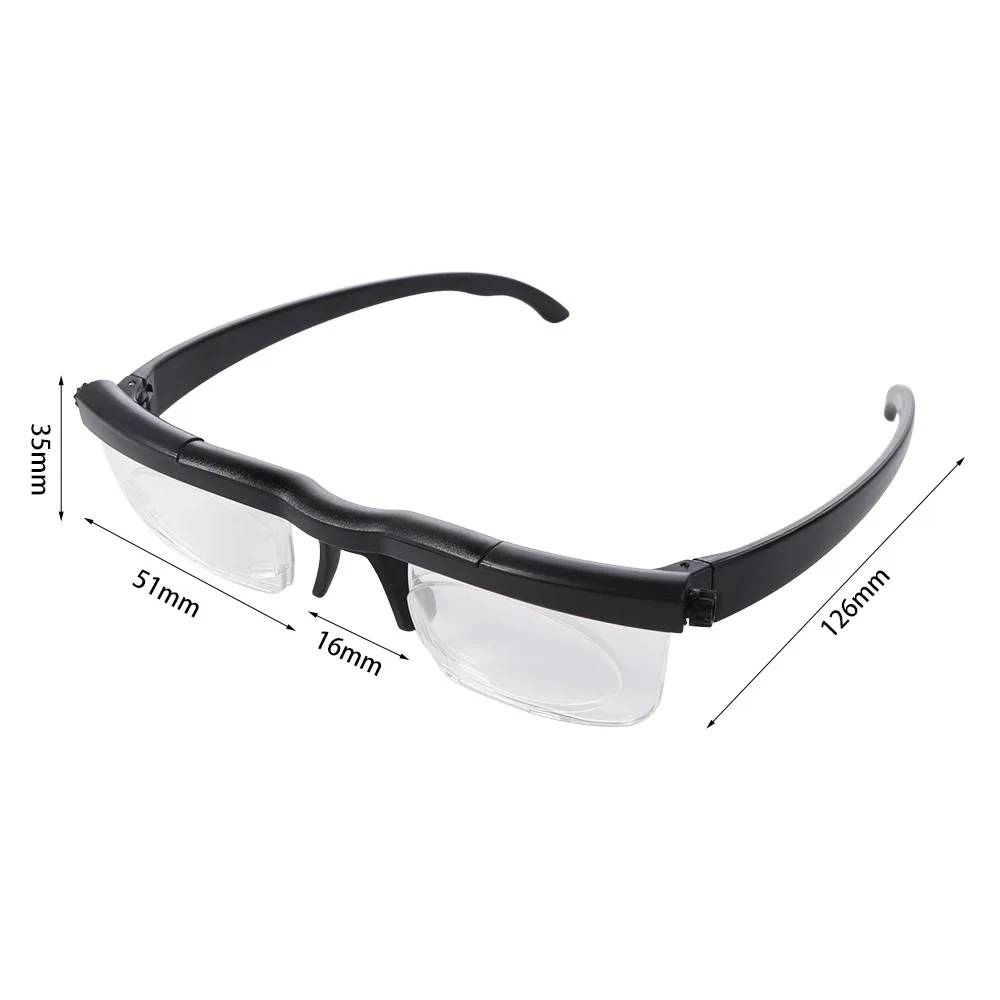 Variable Lens Adjustable Strength Glasses Eyewear Double Vision Distance Reading Glasses Adjustable Degree Correction Myopia