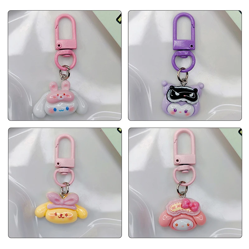 Kawaii Lovely Pochacco Keyring Cartoon Puppy Keychain For Cute Girl School Bag Pendant Backpack Hanging Ornaments Gifts