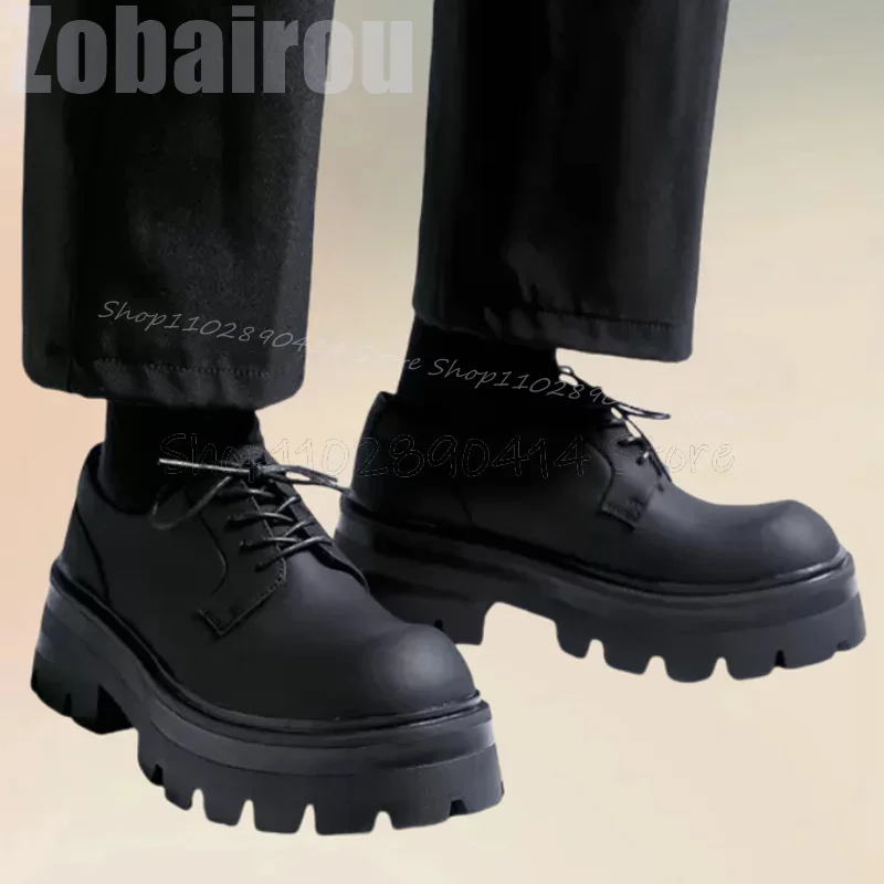 

Black Round Toe High Top Strappy Men Loafers Fashion Cross Tied Men Shoes Luxury Handmade Party Feast Banquet Men Casual Shoes