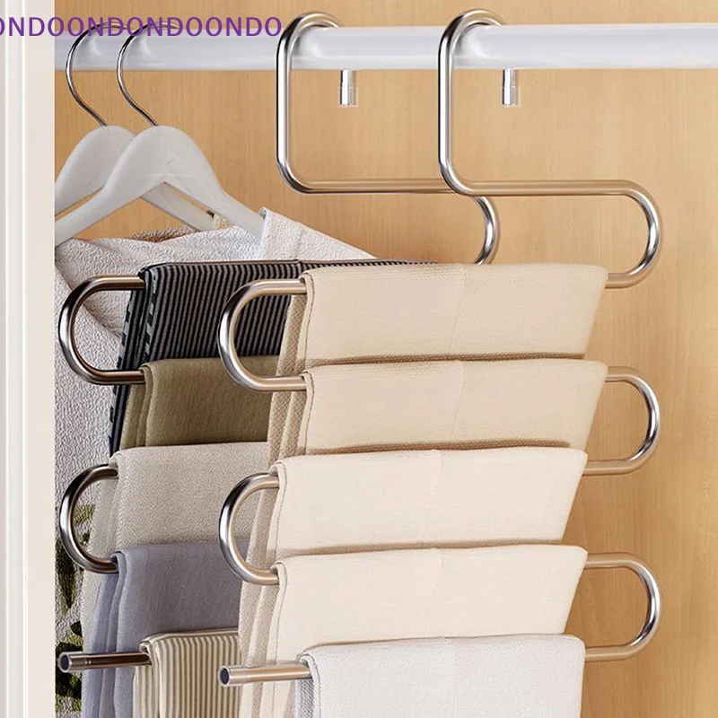

Non-slip Pant Storage Rack Cloth Rack With Multiple Functions For Hanging And Storage 5 Layers Multi-functional Clothes Hangers
