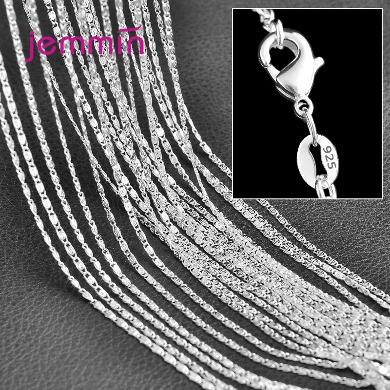 5 Teile/los Echte 925 Sterling Silber Halskette Kette Für Frauen Hochzeit Zubehör Hohe Qualität Feine Mehrere Modelle Option – Detail 18