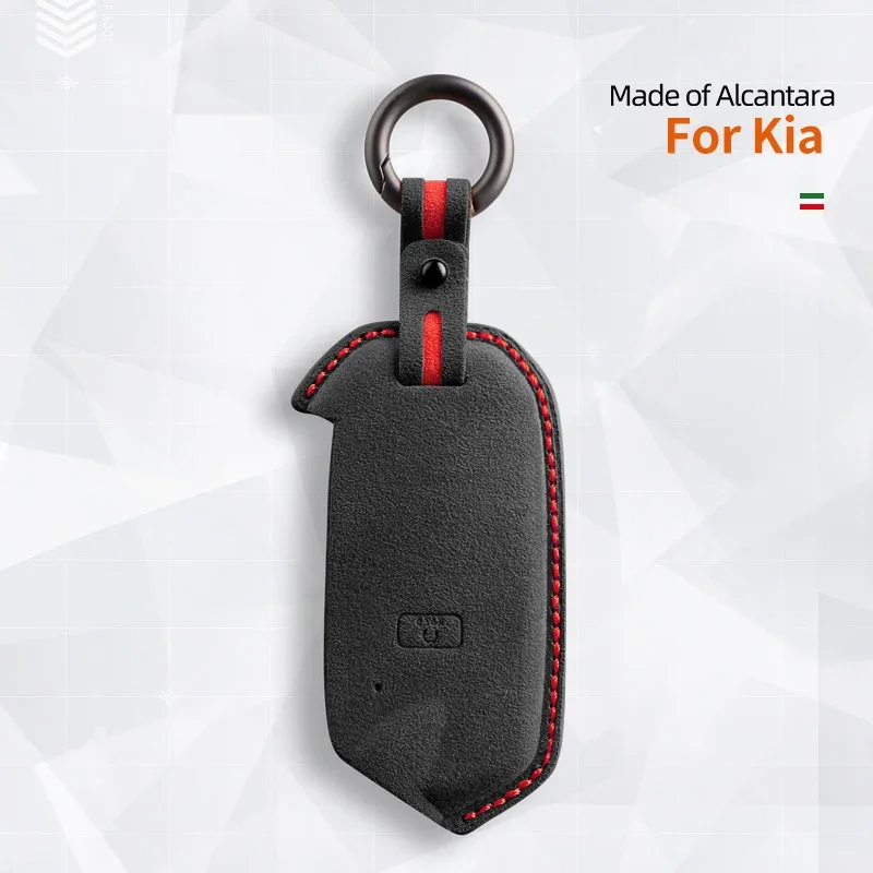 For Kia Telluride SX Sportage R K5 GT Line Seltos Car Key Case  Auto Smart Remote Keychain Suede Cover Shell Accessories Styling