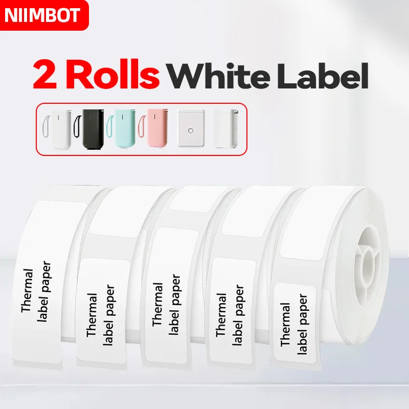 Niimbot D11/D101/D110 Mini stampante portatile carta adesiva con nastro bianco impermeabile Anti-olio senza colla etichetta termica Printe