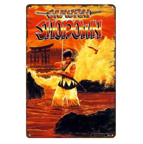 Y1,Samurai Showdown Mega Drive Retro Video Game Metal Poster Tin Sign 20*30cm