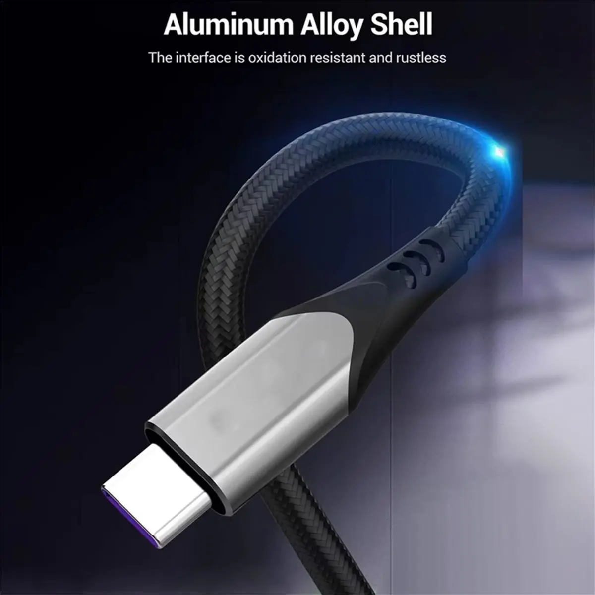 【CYBER MONDAY】3A Type- C Charging Cable for Mate 30 20 P30 P20 USB C Fast Charging Cable Mobile Phone 1.5m B