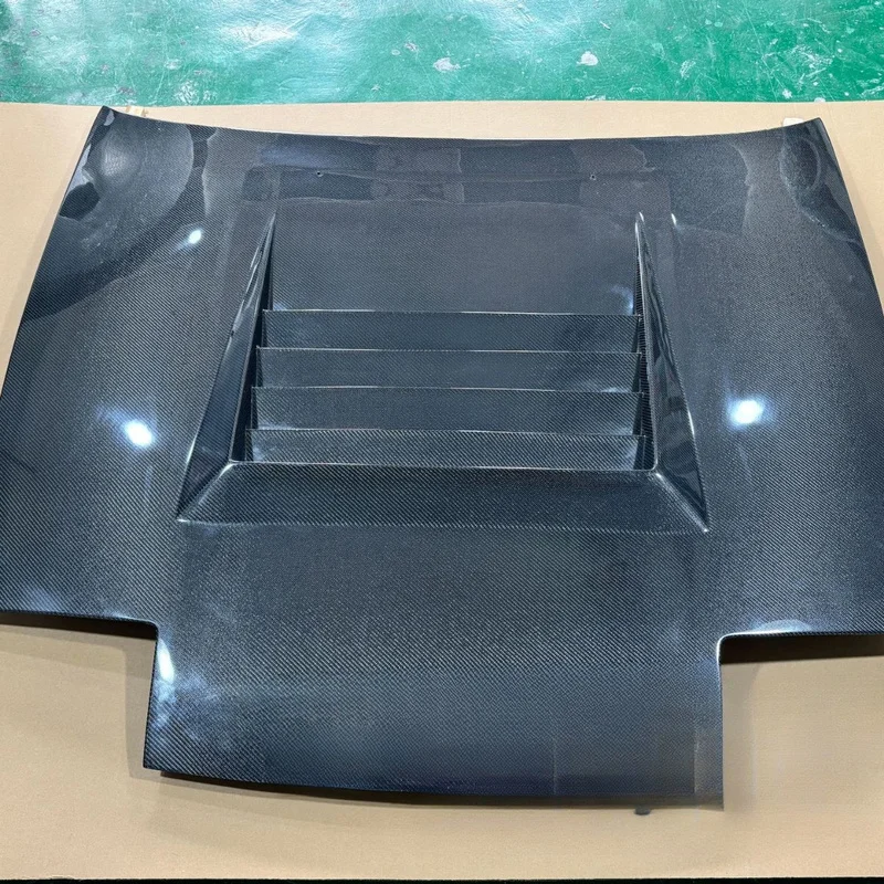 For Nissan S13 Pop Up Headlight VF Style Vented Carbon Fiber Hood Engine Bonnet Front Engine Cover Car Modified Parts