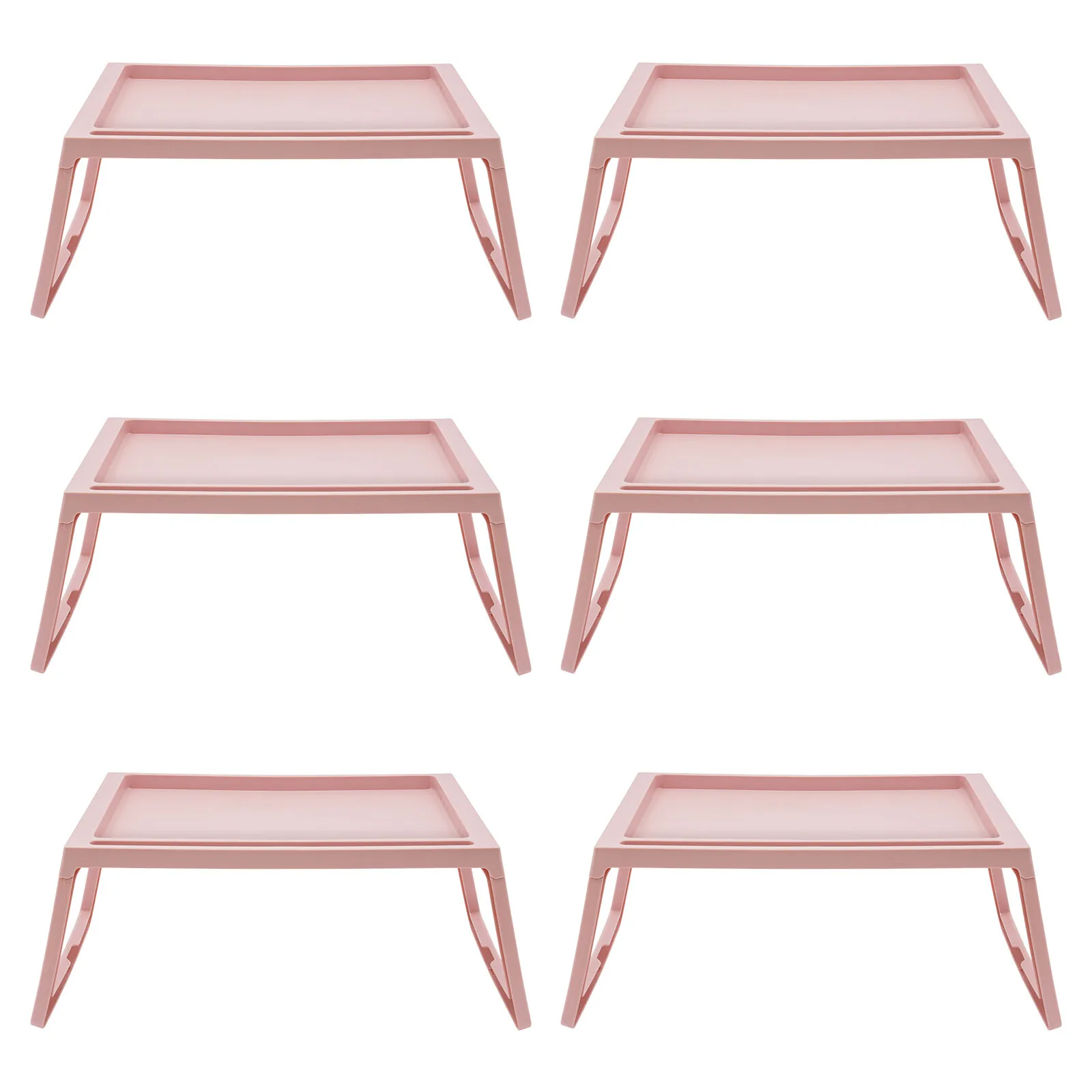 Składany stolik pod laptopa 65*35,5*27cm, prostokątny, różowy, wolnostojący, 6 sztuk