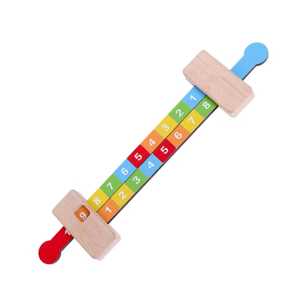 Houten cijfers liniaal voor kinderen wiskunde vroeg onderwijs optellen aftrekken matching game tellen tool bouwstenen