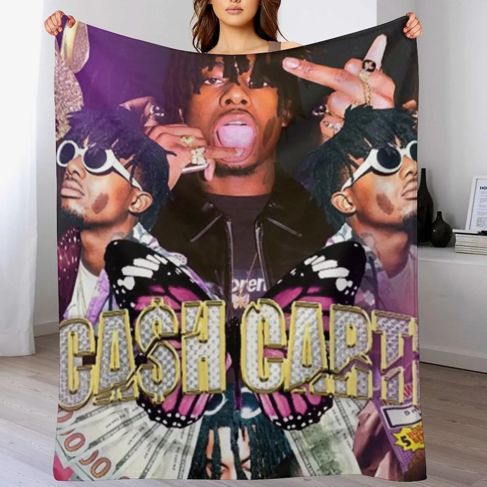 

Njupuk duit akeh Throw Blanket Furry Softest Cute Plaid Soft Plaid Blankets