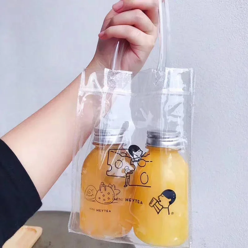 10pcs 250ml Transparent Disposable Beverage Bottle Ins Milk Tea Bottle Vape Juice Mason Jars Plastic Jars and Lids Water Bottle