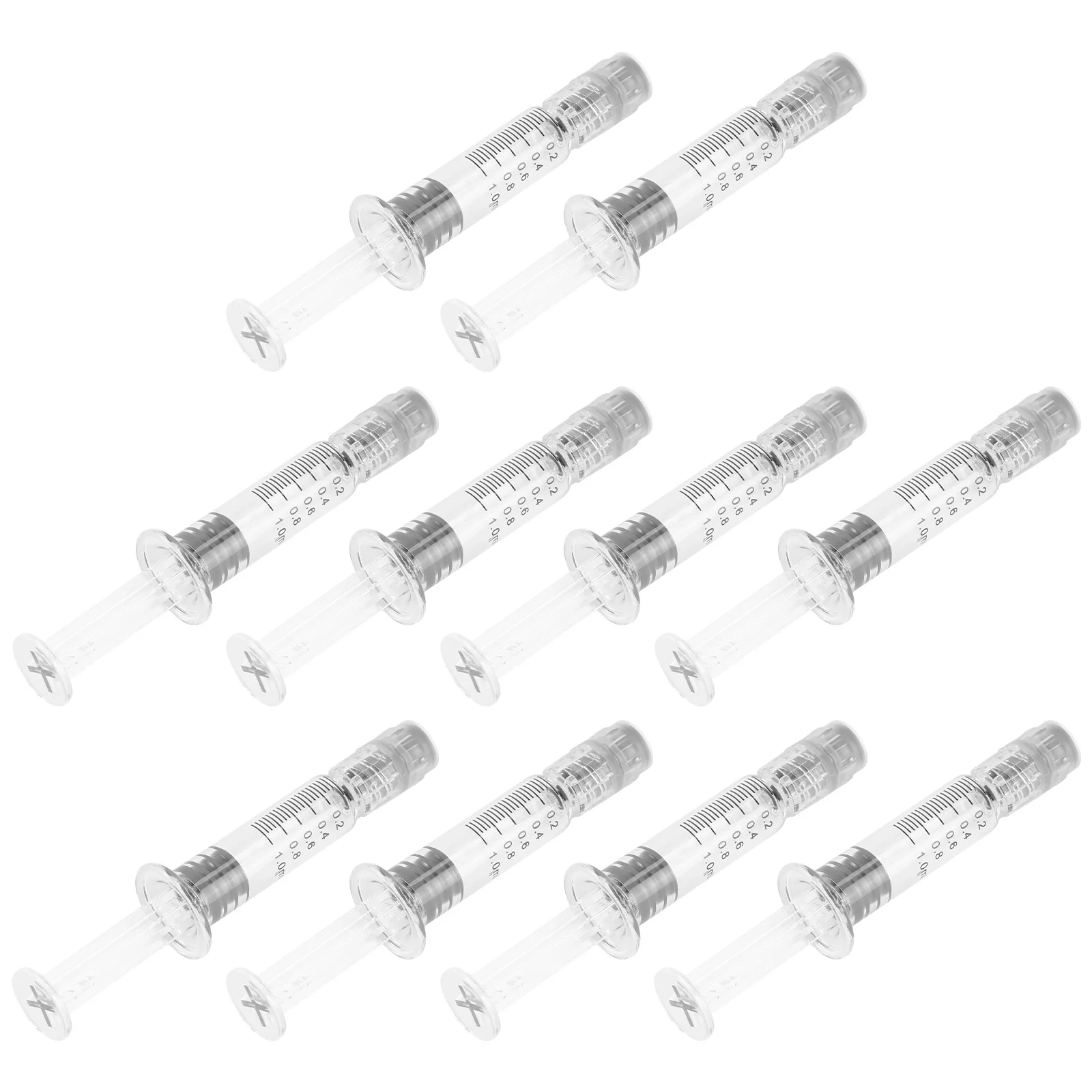 10Pcs 1Ml Glass Syringes Disposable with Luer Lock Accurate Measurement for Liquid Dispensing in Home Industrial Use