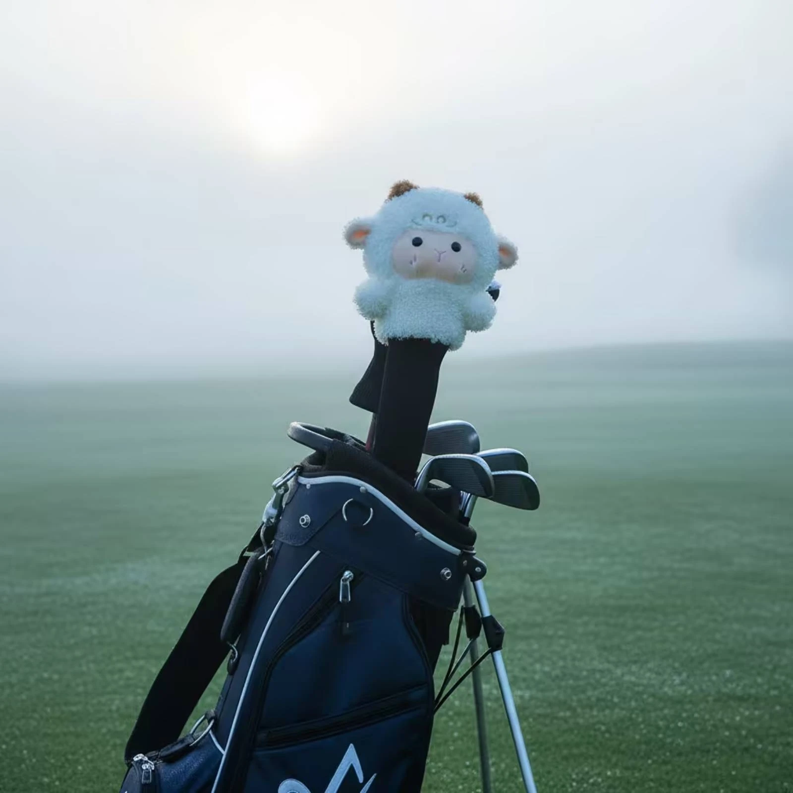 Sheep Golf Headcover Fuzzy Soft and Fuzzy Golf Headcover Sports Gear Sock-Type Knitted image 4