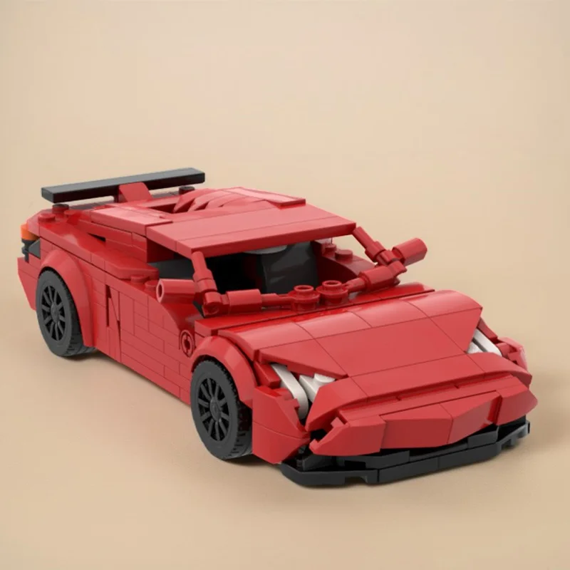 ตัวต่อรถแข่งซูเปอร์คาร์สีแดง 527 ชิ้น ชุดตัวต่อเทคโนโลยี รถแข่งความเร็วสูง ของเล่นตัวต่อสำหรับเด็กและผู้ใหญ่ ของขวัญคริสต์มาส