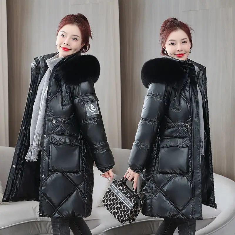2023 New Women Cotton coat Winter Jacket Female thick warm Parkas hooded Outwear large size Overcoat