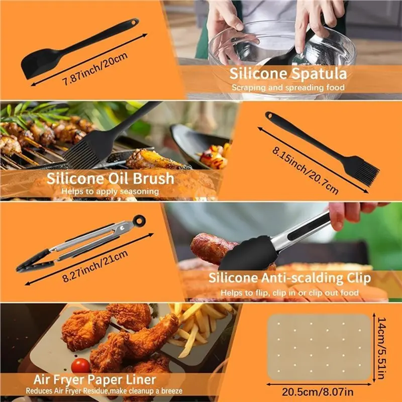 ABJT-For Ninja Foodi Flexdrawer 10.4 L Hot Air Fryer Airfryer Accessories Silicone Mould AF500EU AF500EUCP