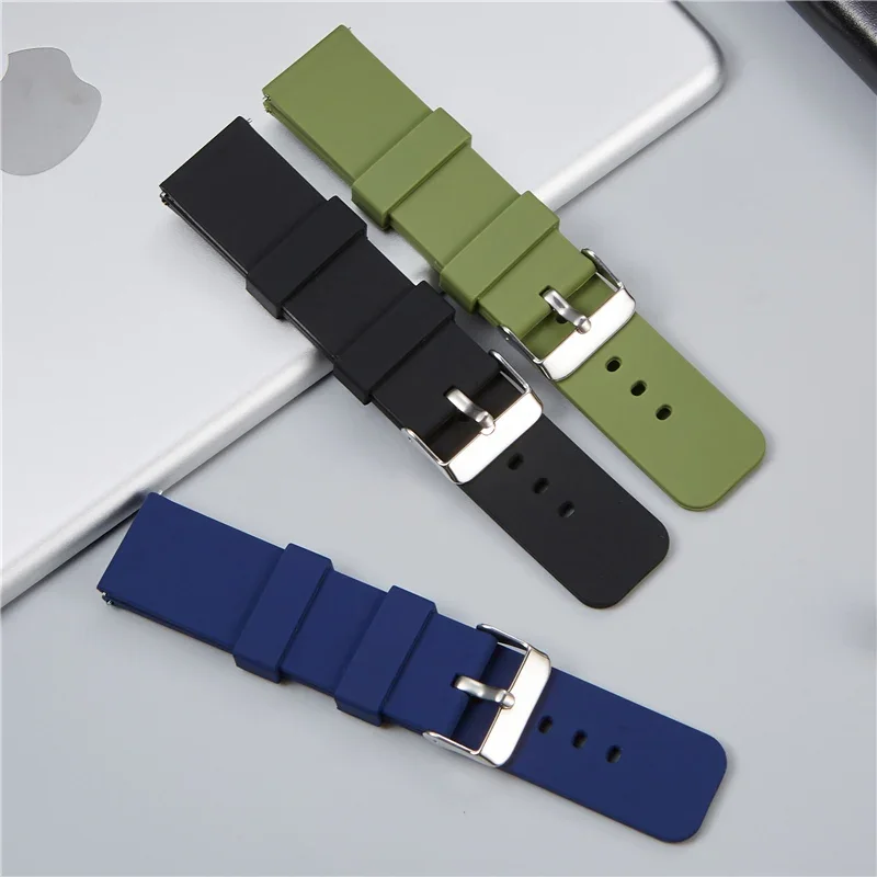 Quick Release Strap 12mm 14mm 16mm 18mm 20mm 22mm 24mm Silicone Watchbands Watch Accessories Belts Wrist Band Soft Rubber Straps